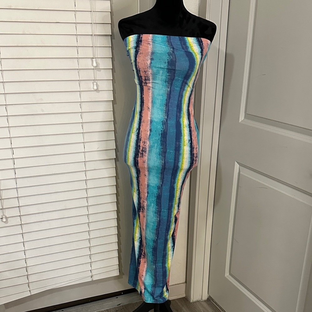 Colorful Striped Maxi Dress